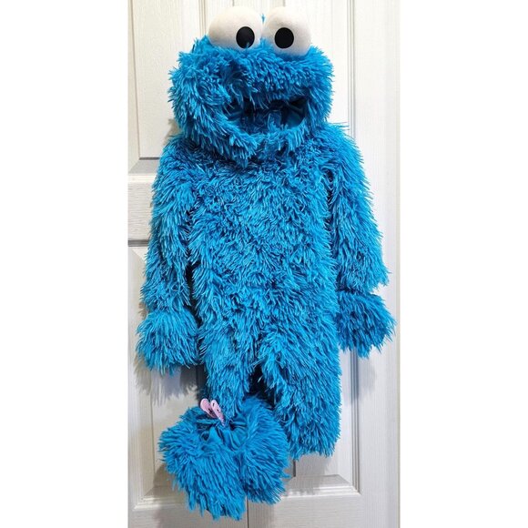 Cookie Monster Extra Deluxe Plush Costume 6-12 M Sesame Street Furry Monster - Picture 1 of 7